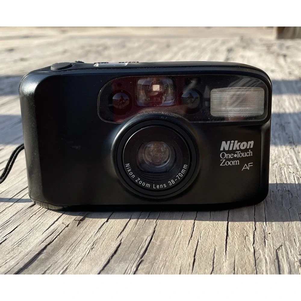 Nikon One Touch Zoom AF 35mm Film Camera - Tested Zoom Works - Flash NOT Working